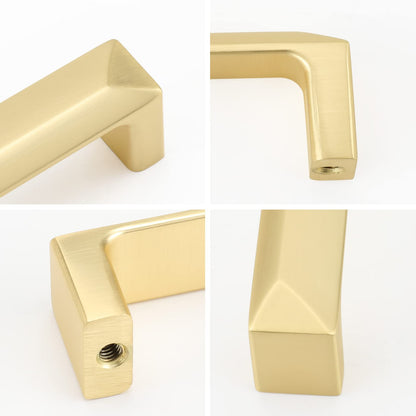 Comforsyco Modern Gold Kitchen Cabinet Handles Brass Cabinet Pulls