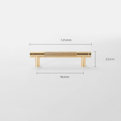 Comforsyco Modern Gold Knurled T-Bar Cabinet Handles and Knobs