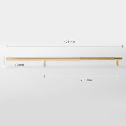 Comforsyco Modern Gold Knurled T-Bar Cabinet Handles and Knobs