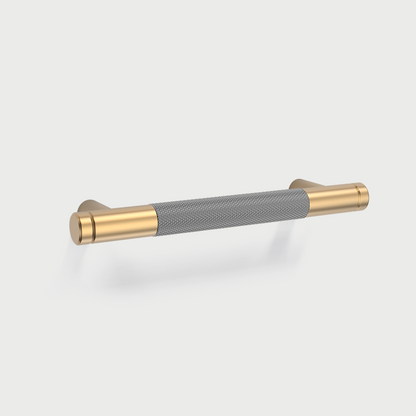 Comforsyco Modern Gold Knurled T-Bar Cabinet Handles and Knobs