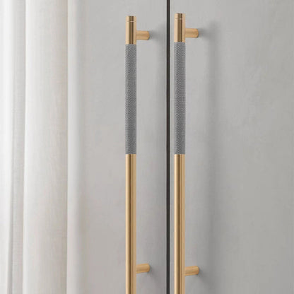 Comforsyco Modern Gold Knurled T-Bar Cabinet Handles and Knobs