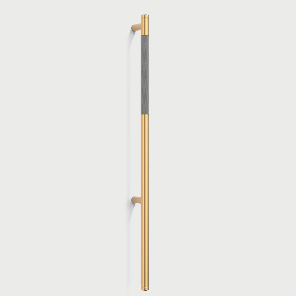 Comforsyco Modern Gold Knurled T-Bar Cabinet Handles and Knobs