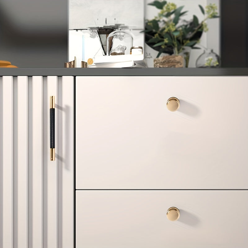 Comforsyco Modern Gold Knurled T-Bar Cabinet Handles and Knobs