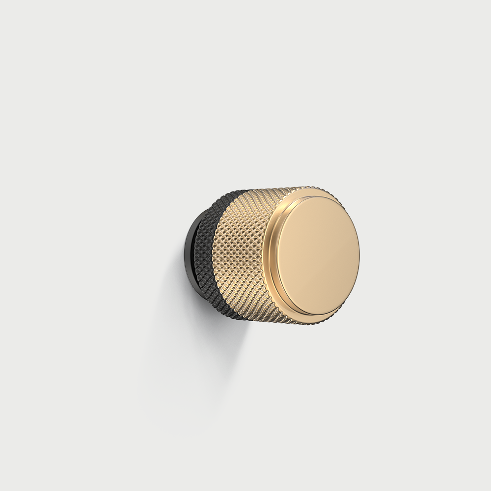 Comforsyco Modern Gold Knurled T-Bar Cabinet Handles and Knobs