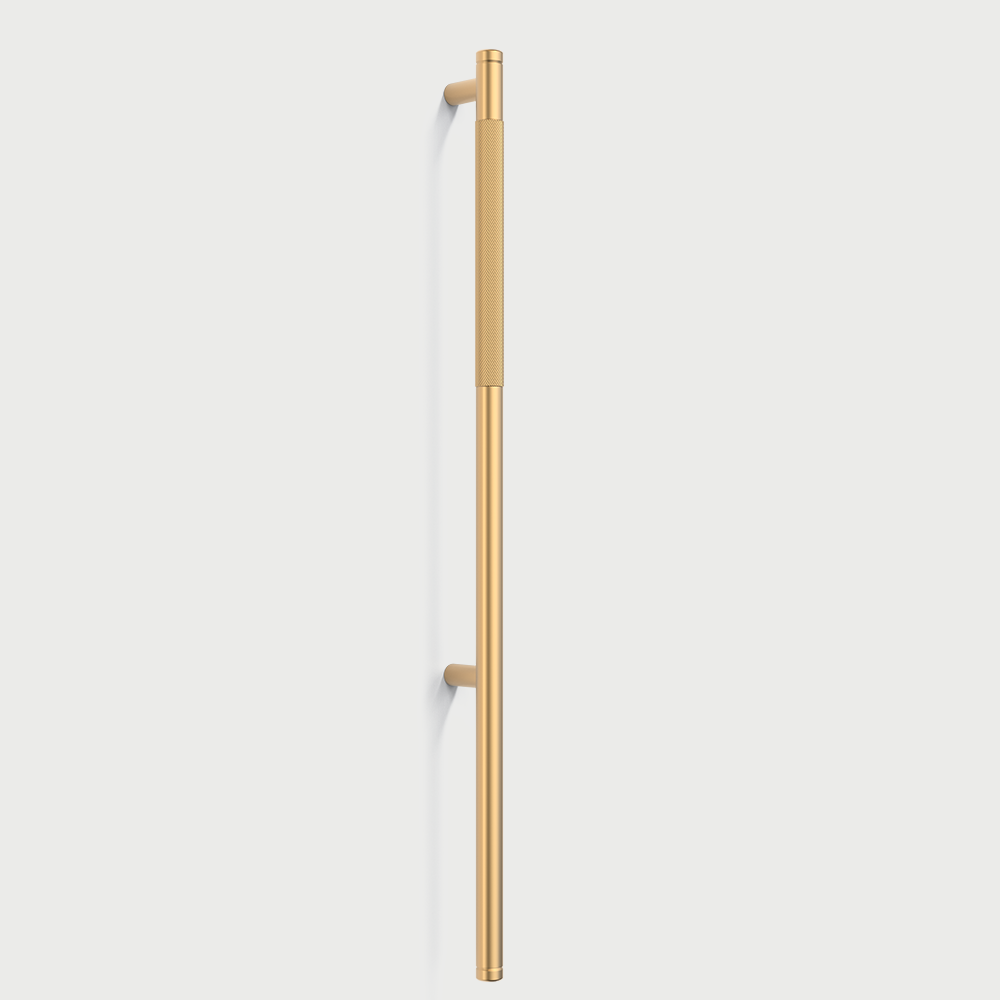 Comforsyco Modern Gold Knurled T-Bar Cabinet Handles and Knobs