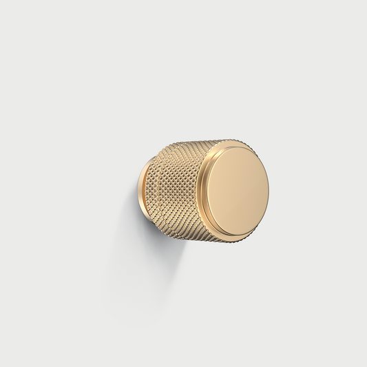 Comforsyco Modern Gold Knurled T-Bar Cabinet Handles and Knobs