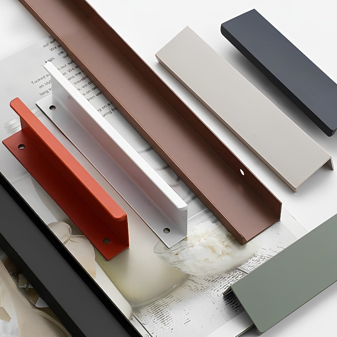 Comforsyco Modern Minimalist Morandi Edge Cabinet Pulls