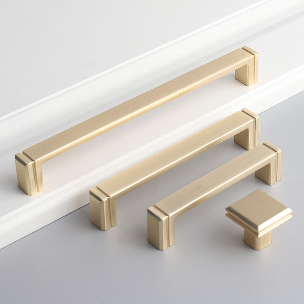 Comforsyco Modern Minimalist Zinc Alloy Square Cabinet Pulls