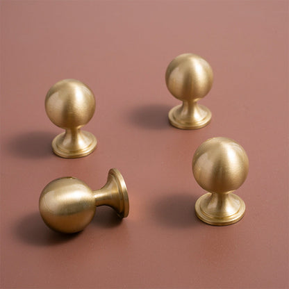 Comforsyco Modern Scroll-Inspired Brass Cabinet Pulls