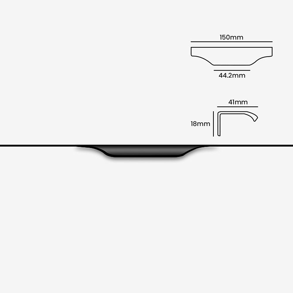 Comforsyco Modern Sleek Round Invisible Cabinet Edge Pulls