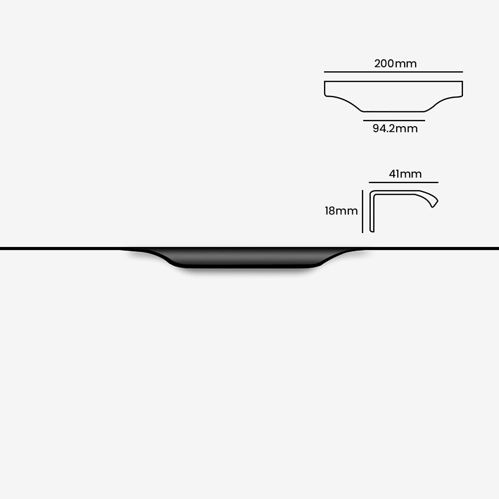Comforsyco Modern Sleek Round Invisible Cabinet Edge Pulls