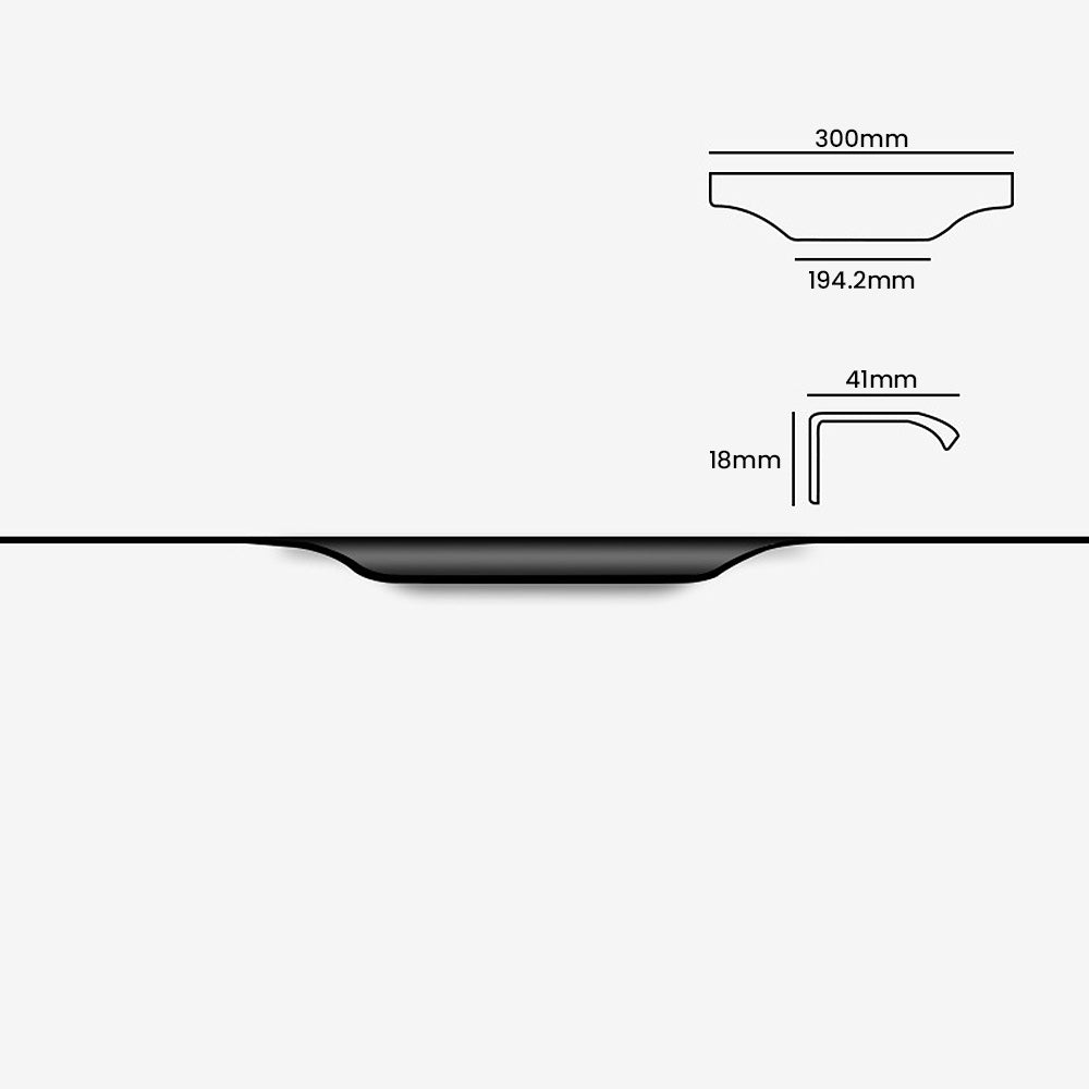 Comforsyco Modern Sleek Round Invisible Cabinet Edge Pulls