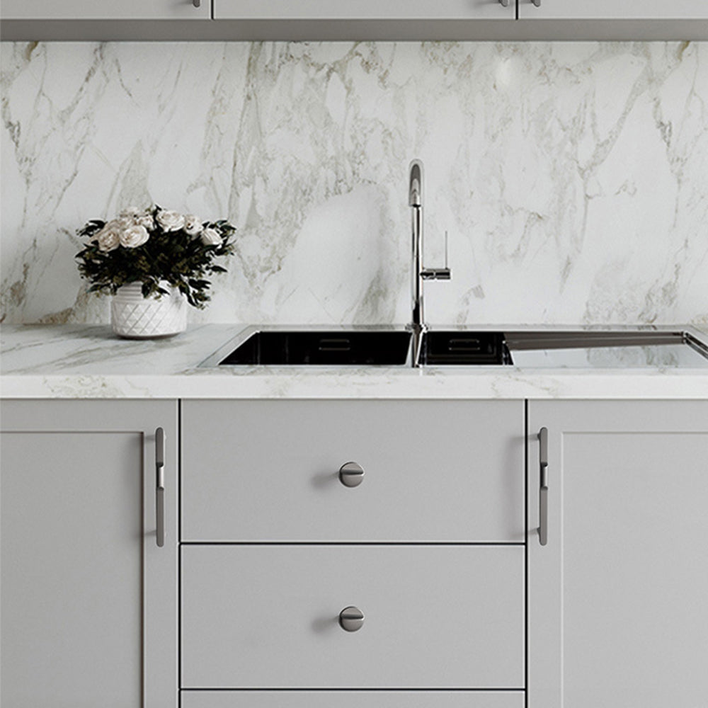 Comforsyco Modern T Bar Cabinet Pulls and Round Knobs