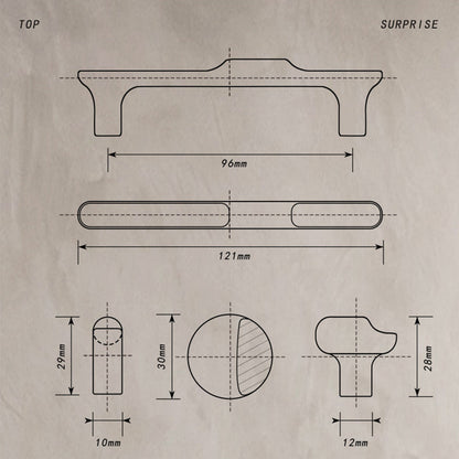 Comforsyco Modern T Bar Cabinet Pulls and Round Knobs