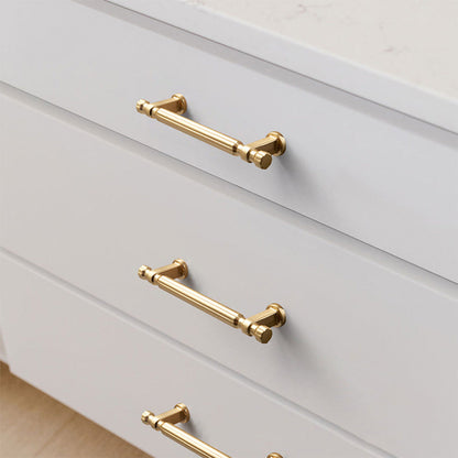 Comforsyco Modern T-Bar Gold Cabinet Pulls