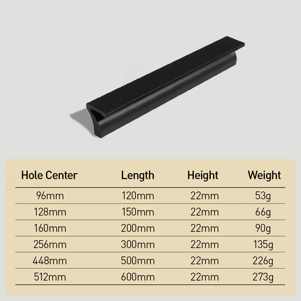 Comforsyco Modern Triangular Aluminum Cabinet Pulls