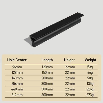 Comforsyco Modern Triangular Aluminum Cabinet Pulls