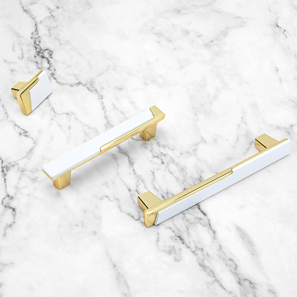 Comforsyco Modern Two-Tone Zinc Alloy Cabinet Pulls and T-Bar Knobs