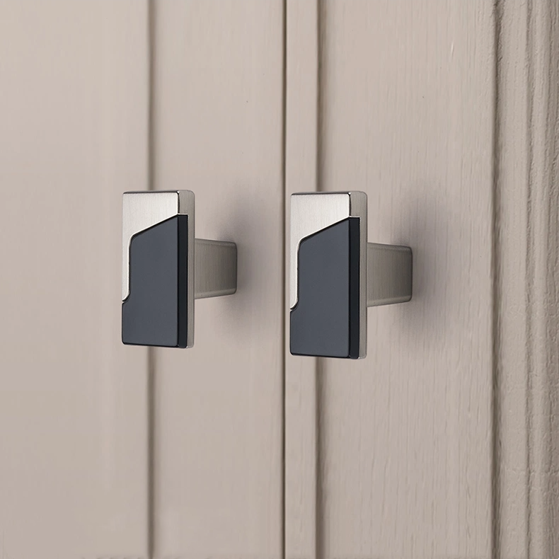Comforsyco Modern Two-Tone Zinc Alloy Cabinet Pulls and T-Bar Knobs