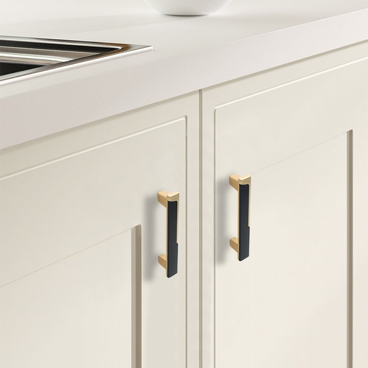 Comforsyco Modern Two-Tone Zinc Alloy Cabinet Pulls and T-Bar Knobs