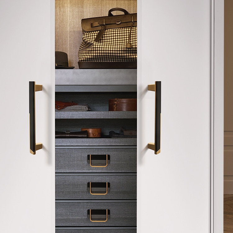 Comforsyco Modern Two-Tone Zinc Alloy Cabinet Pulls and T-Bar Knobs