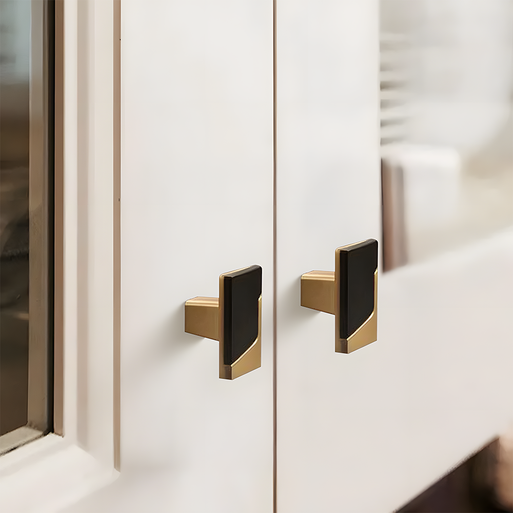 Comforsyco Modern Two-Tone Zinc Alloy Cabinet Pulls and T-Bar Knobs