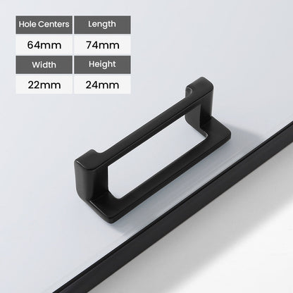 Comforsyco Modern Zinc Alloy Rectangular Cabinet Pulls