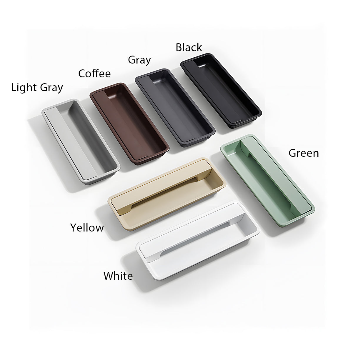 Comforsyco Multi-Color Aluminum Recessed Cabinet Pulls