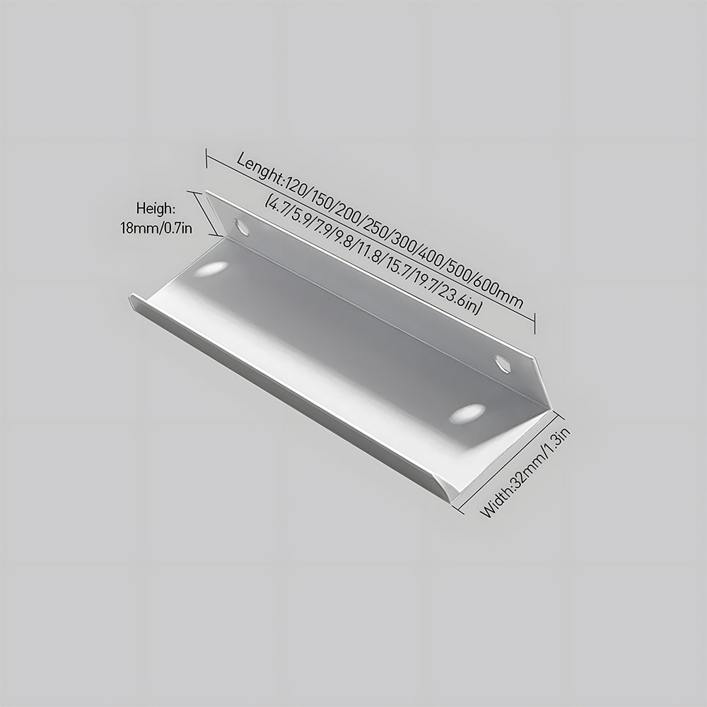 Comforsyco Multiple Sizes & Finishes Invisible Cabinet Edge Handles