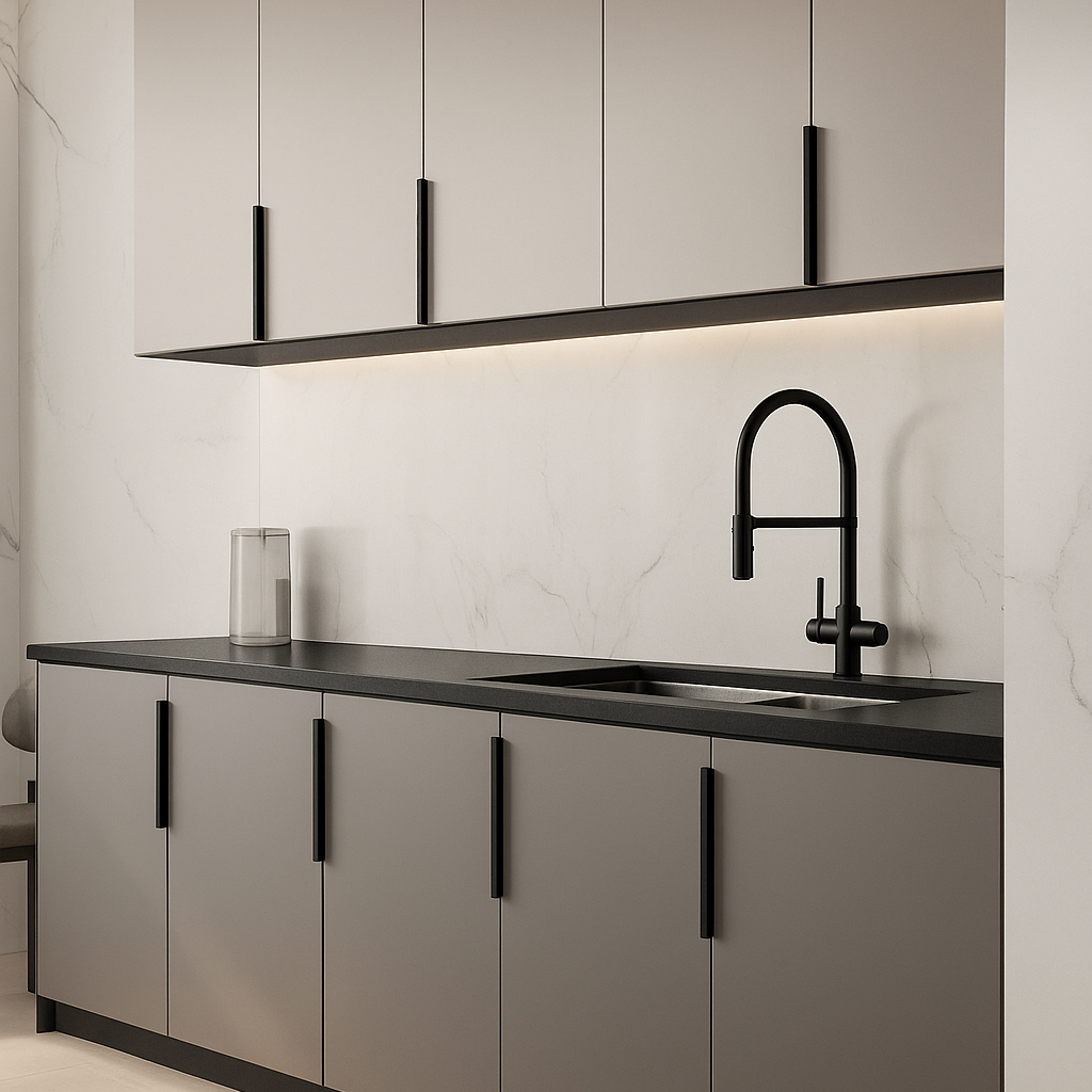 Comforsyco Multiple Sizes & Finishes Invisible Cabinet Edge Handles