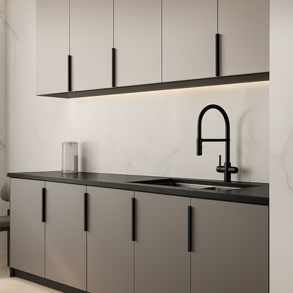 Comforsyco Multiple Sizes & Finishes Invisible Cabinet Edge Handles