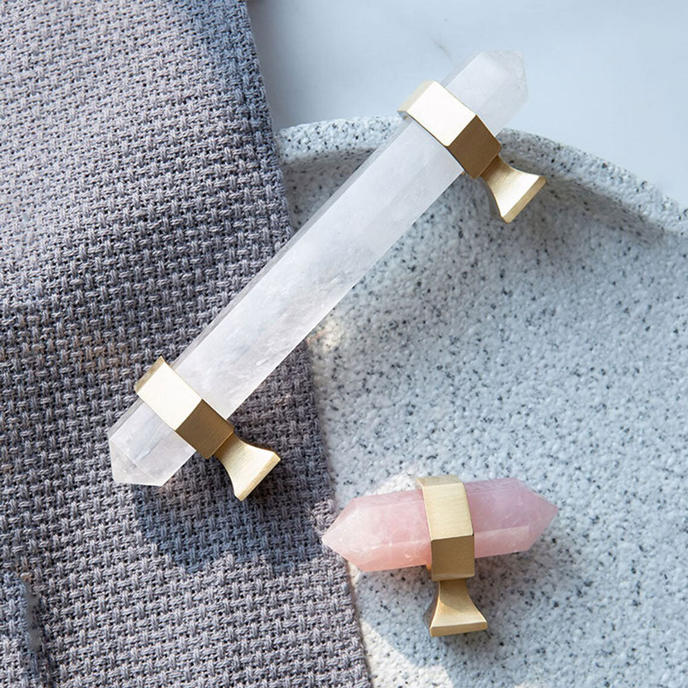 Comforsyco Natural Crystal Cabinet Handles and Dresser Knobs