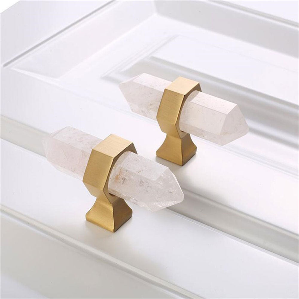 Comforsyco Natural Crystal Cabinet Handles and Dresser Knobs