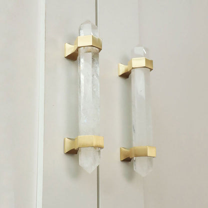 Comforsyco Natural Crystal Cabinet Handles and Dresser Knobs