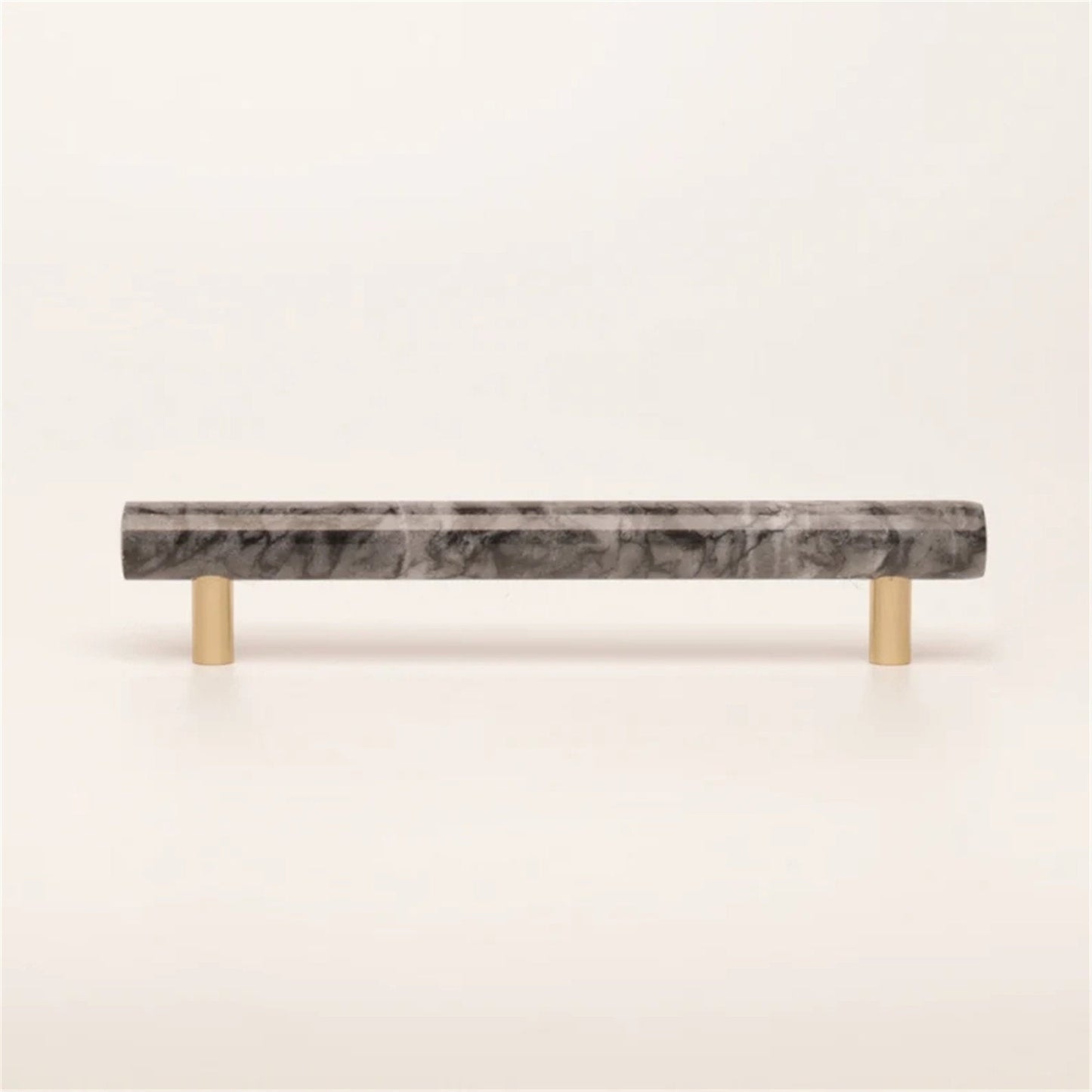 Comforsyco Natural Marble Brass Cabinet Pulls and Knobs