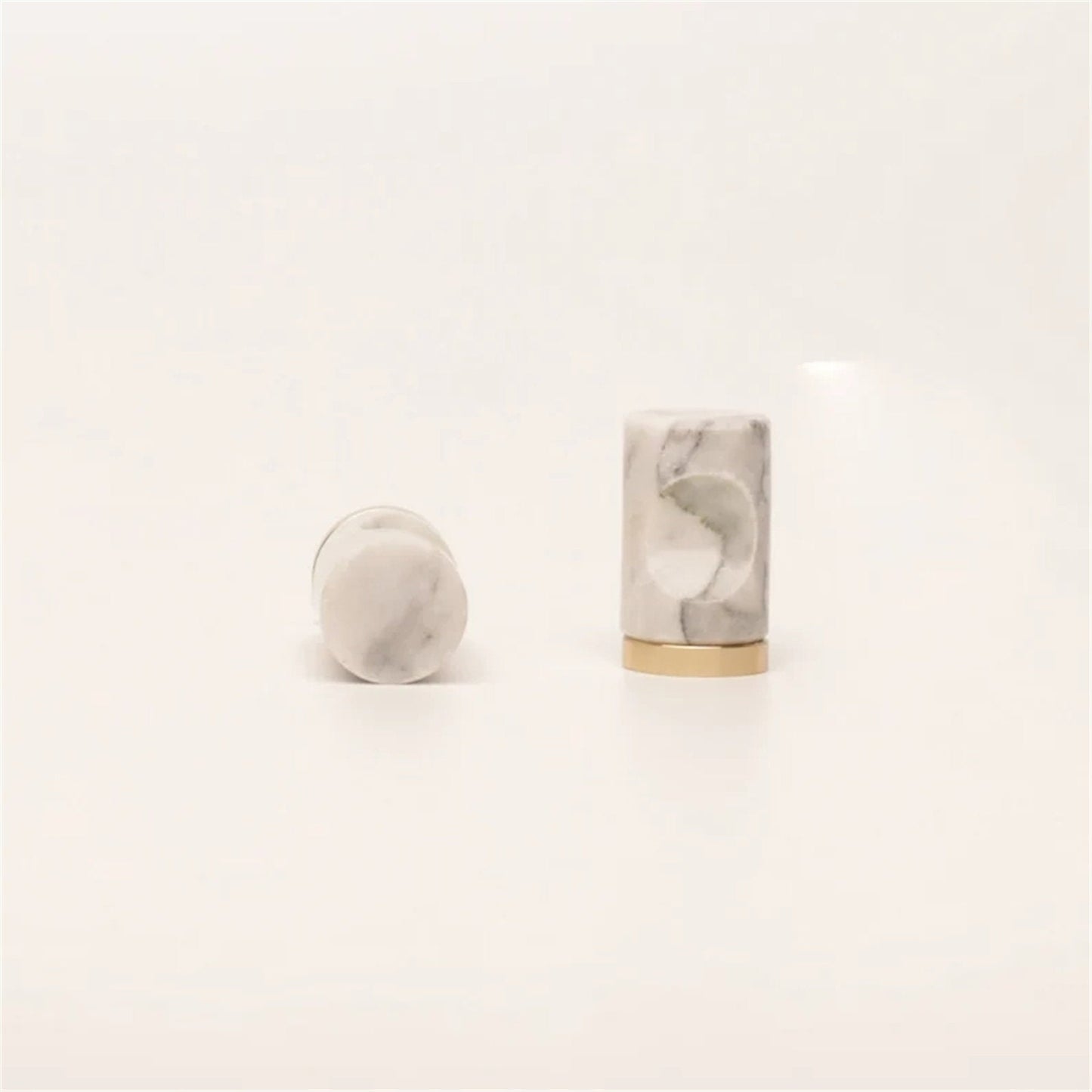 Comforsyco Natural Marble Brass Cabinet Pulls and Knobs