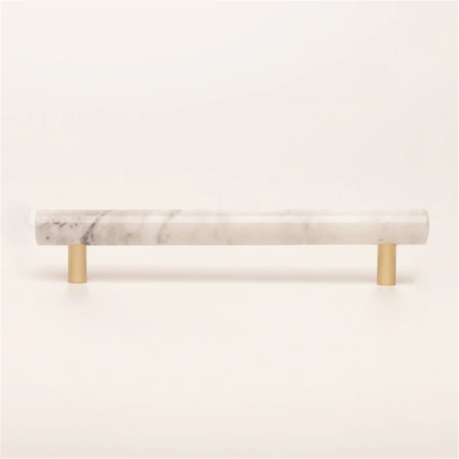 Comforsyco Natural Marble Brass Cabinet Pulls and Knobs