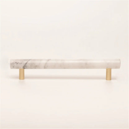 Comforsyco Natural Marble Brass Cabinet Pulls and Knobs