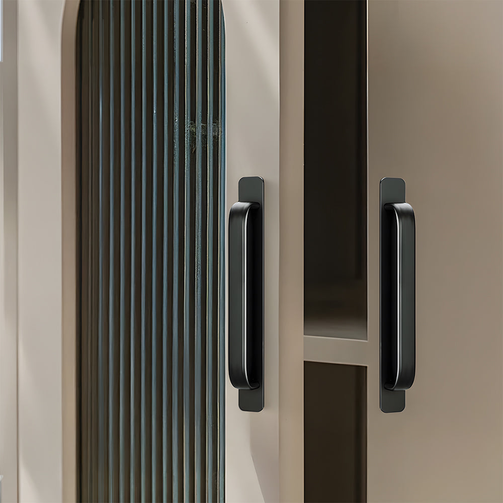 Comforsyco No-Drill Adhesive Cabinet Handles with Backplates