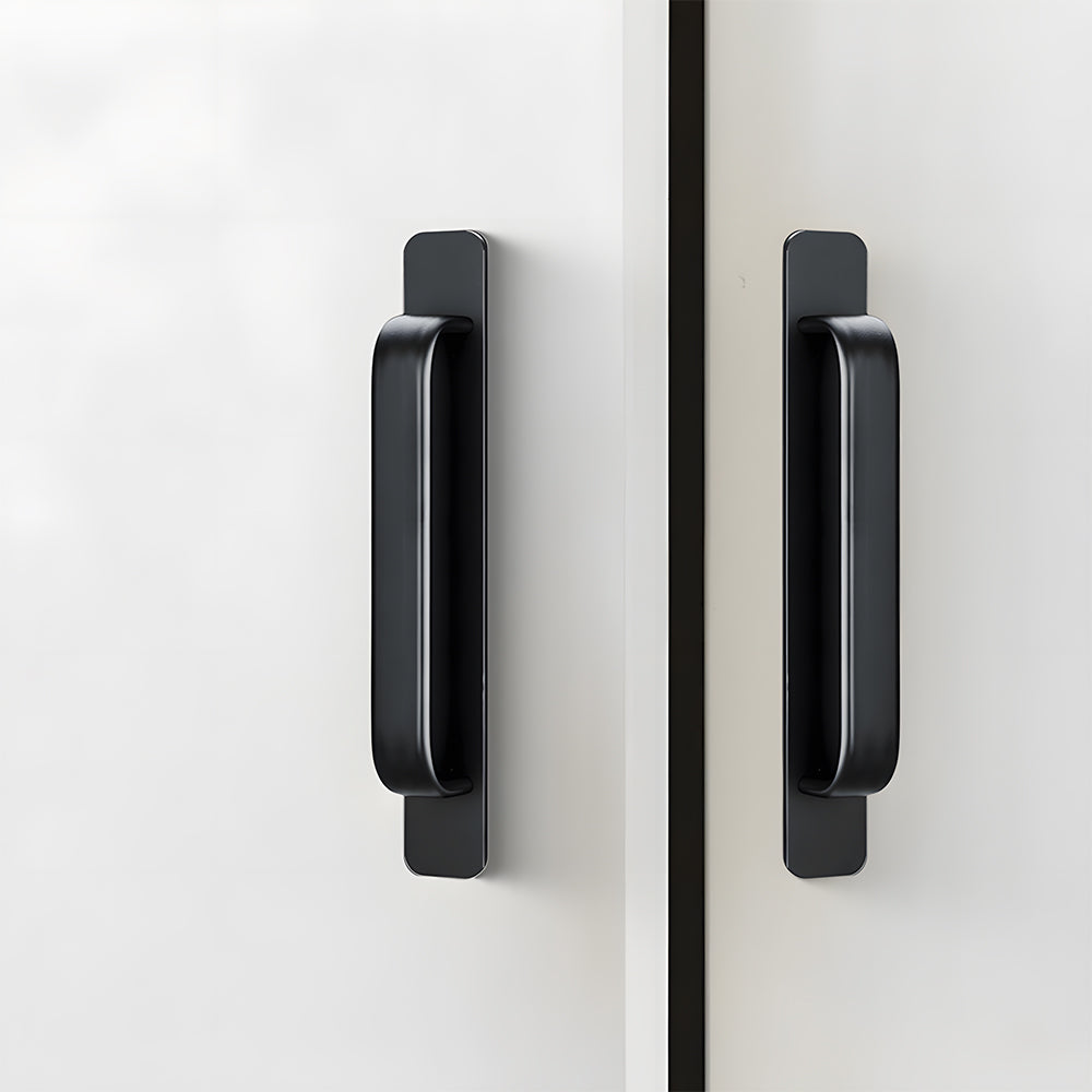 Comforsyco No-Drill Adhesive Cabinet Handles with Backplates