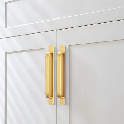 Comforsyco No-Drill Adhesive Cabinet Handles with Backplates