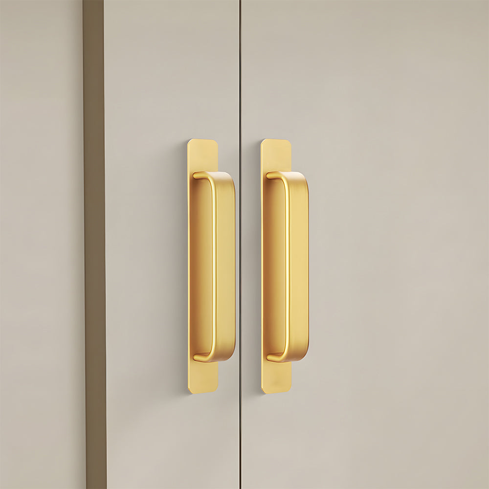 Comforsyco No-Drill Adhesive Cabinet Handles with Backplates