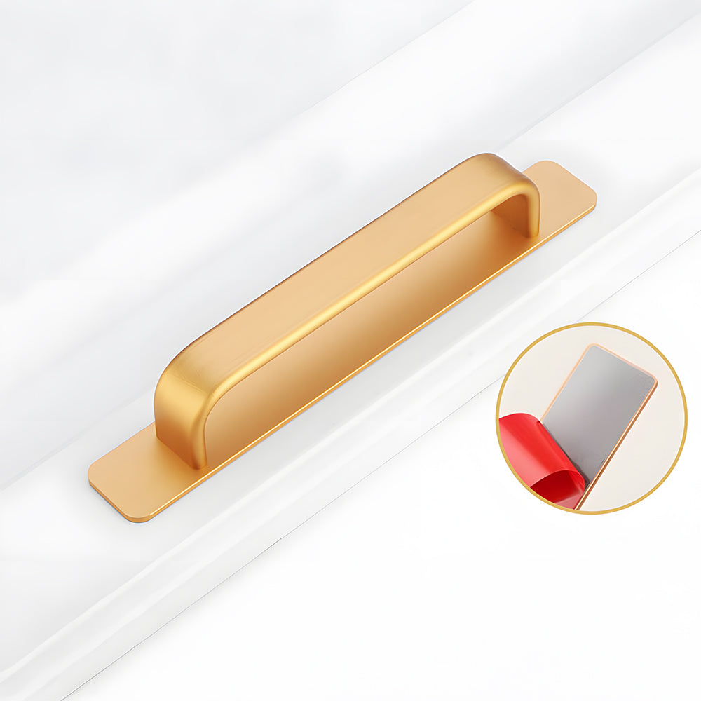 Comforsyco No-Drill Adhesive Cabinet Handles with Backplates