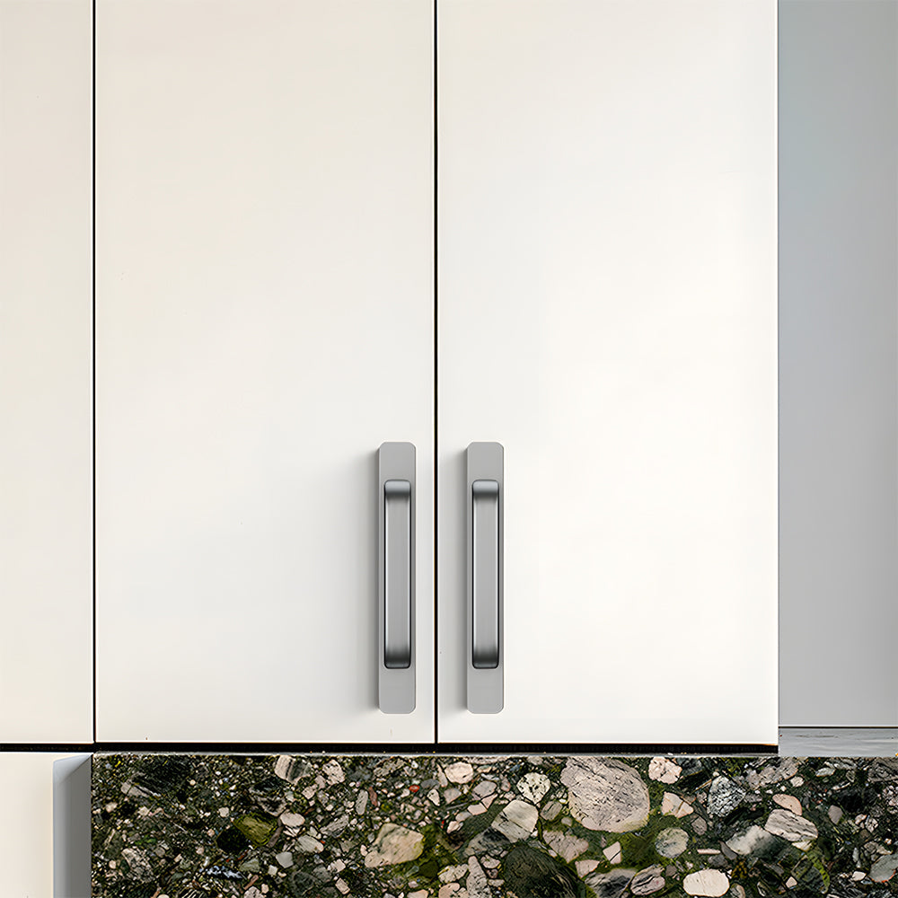 Comforsyco No-Drill Adhesive Cabinet Handles with Backplates