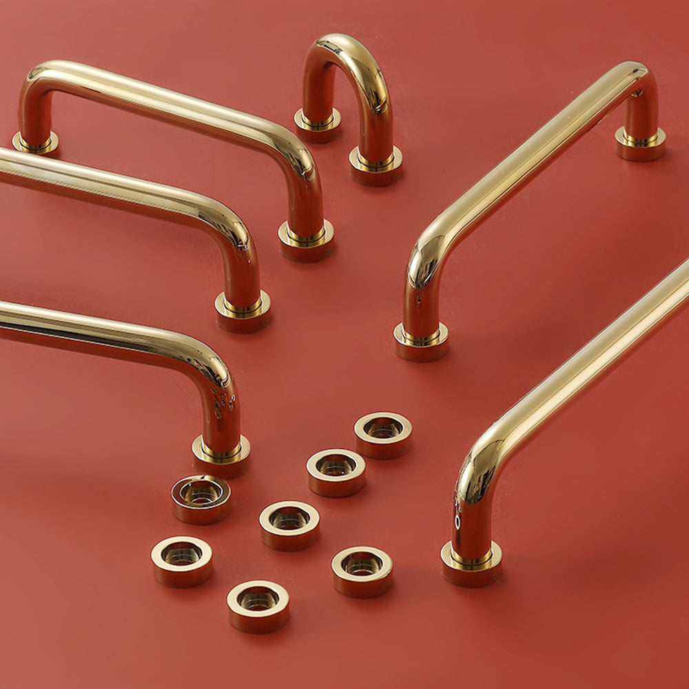 Comforsyco Nordic Brass Cabinet Pulls, Knobs, and Cup Pulls