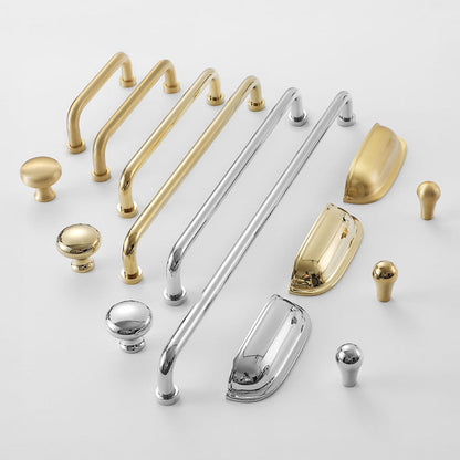 Comforsyco Nordic Brass Cabinet Pulls, Knobs, and Cup Pulls