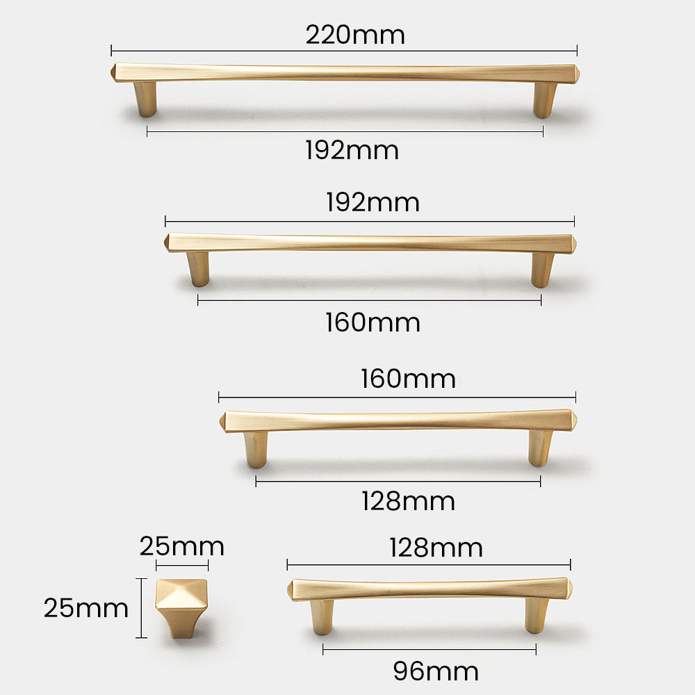 Comforsyco Nordic Gold Cabinet Pulls and Pyramid Cabinet Knobs