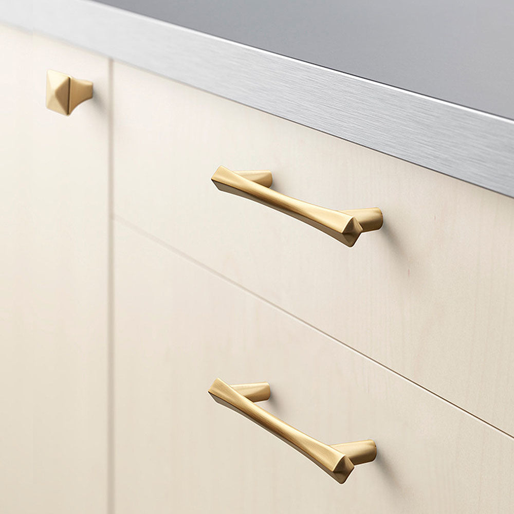 Comforsyco Nordic Gold Cabinet Pulls and Pyramid Cabinet Knobs