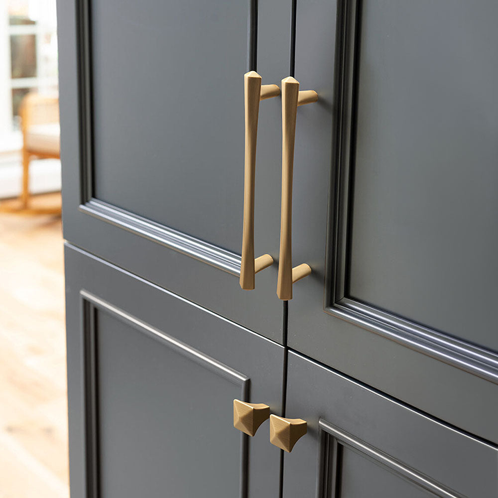 Comforsyco Nordic Gold Cabinet Pulls and Pyramid Cabinet Knobs