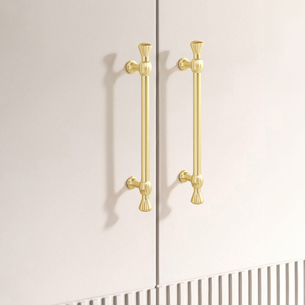 Comforsyco Nordic Gold Round Bar Cabinet Pulls
